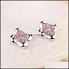 Other High Quality Diamond Lucky Leaf Grass Ear Studs Jewelry Flower Earrings Four-Leaf Clover Ed442 Drop Delivery Otubk
