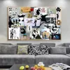 Banksy Graffiti Collage Art Pop toile peinture affiches et impressions Cuadros Art mural pour salon décoration de la maison 193e