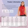 Débardeurs pour femmes Femmes Mode Fermeture à glissière en cuir verni Débardeurs Veste sans manches Camisole Look mouillé Collier Gilet Latex Blouse Clubwear