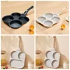 Pans Four-Cup Fried Egg Pan Non-stick Aluminum Alloy Granite Omelette Skillet With Handle Rapid Heating Divided