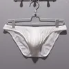 Cuecas sexy roupa interior para homens cintura baixa cor sólida breve bolsa macia jockstrap calcinha lingerie sensual biquíni roupa de banho