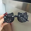 Sommer Kinder Nette Kitty Sonnenbrille Acryl Bogen Outdoor UV Schutz Sonnenbrille Baby Mädchen Klassische Kinder Junge UV400 Brillen 240226