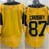 Anpassade män kvinnor ungdom Pittsburgh''Penguins''87 Sidney Crosby Hockey Jerseys 71 Evgeni Malkin 59 Jake Guentzel 58 Kris Letang 66 Lemieux Alternativ Black Penguin S