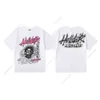 Hellstar T-Shirt Amerikan Moda Markası Şortları Haikyuu Erkek Kadın Tasarımcı Terzyolu Pamuklu Üstler Sıcak Gündelik Gömlek 3d Mektuplar Giyim Sokak Tees Polo