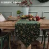 Gerring Christmas Home Decoration Red Table Flag American Tea Tv Cabinet Linne Runner Green Country Tracke 240307