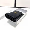 Klassisk designer för män och kvinnor plånbok tvåfaldig kortväska kohudpåse multi-kort rabatt v-strip präglad-original box kortväska korthållare vikplånbok plånbok