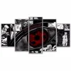 Modułowe zdjęcia sztuki ściennej płótno HD wydrukowane anime malarstwo bezzrębowe 5 sztuk Naruto Sharingan plakat nowoczesny home pokój 226z