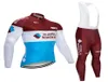 2019 Team Cycling Jersey 19D Gel Pad Bike Pants Set Quich Dry Mtb Ropa Ciclismo Långärmad cykel Maillot Culotte7136415