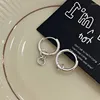 Boucles d'oreilles cerceaux 925 Géométrique en argent sterling pour femmes fille simple lisse cercle rond design bijoux de fête