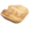 食器セット木製フルーツサラダサービングボウルハンドカーブしたルートボ​​ウルリビングルームリアルウッドキャンディー15-19cm