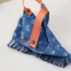 Pettorina per cani da compagnia Canottiera per cani da compagnia Vestiti Pettorale per animali domestici Primavera ed estate Nuovo fiocco con fondo completo in denim