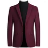 Abiti da uomo Blazer Giacca Cappotto Slim Fit Abito maschile in tinta unita Uomo formale addensato Uomo singolo Giacche da lavoro alla moda