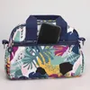 Avondtassen Damesmode Bloemenprint Handtas Nylon Kleine schouder Grote capaciteit Zachte crossbodytas Mobiele telefoonzak Portemonnee en draagtas