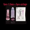 5 pz Rosa Mini 4pin Aghi 1.2 1.5 Monouso Mano Micro Iniezione Cosmetico Ago Sterile Strumento di Bellezza