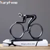 Yuryfvna Statue de vélo DHAMPION Sculpture de cycliste Figurine en résine Art abstrait moderne Athlète Vélo Figurine Décoration d'intérieur Q05252841