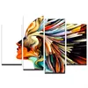 Abstract kleurrijk vrouw haar ingelijste schilderij moderne canvas Wall Art Home Decor HD gedrukte foto's 4 panelen Poster283q