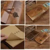 A7/A6/A5 Travellers Vintage Notebook Pu Leather Blank Kraft Diary Note Book Journal Sketchbook Stationery School Office Supplies 240304