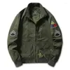 Männer Jacken Männer Tanker Jacke Stickerei Schulter Patch Militär Uniform Retro Kleidung Taktische Baumwolle Armee Bomber Mantel Übergroßen Vintage