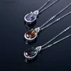 TKJ mode Tourmaline pendentif collier femmes pierres précieuses cubique zircone S925 en argent Sterling Unique bijoux de mariage cadeauL242313