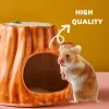 Cages 2024 New Ceramic Pet Items Hamster Cage Hamster House Small Pet Bowl For Rabbit Ferret Rat Chinchilla Hedgehog Pet Products