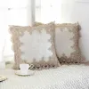 Kussen trotse Rose European Style Lace Pillowcase Back Cushion Fashion Romantic Home Decoration The Office Back Cushion with Pillow Core