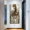 Nordic Running Horse Yağı Boya Tuval Sanat Baskıları Duvar Sanat Hayvan Poster Resimleri Avrupa için Klasik Oda Dekorasyonu247n