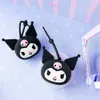 Qualité haut de gamme Kuromi sac à main jouets porte-clés sac pendentif poupée de bande dessinée casque sac de rangement porte-monnaie portefeuille voiture porte-clés poupées 2024