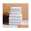 Serviette blanche El Soft Microfibre Tissu Accueil Nettoyage Visage Salle de bain Main Cheveux Bain Drop Livraison Maison Jardin Textiles de maison Dhrqx