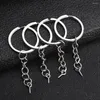 Chaveiros 10pcs 25/30mm Parafuso Olho Pin Chaveiro Anel com Parafusos Redondo Split Keyrings Keyfob para DIY Jóias Fazendo Acessórios