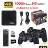 Portabla spelspelare konsoler G11 Pro Box 4K HD TV Stick Video Console 128G Byggt i 40000Add Retro Games 2.4G Wireless Gamepad för DHFUQ