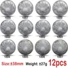 12 peças moedas do méxico 1886-1897 copiar moedas 27g águia moedas colecionáveis274f