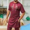Summer Short Mets African Mens Designer Clothers Mens Mens Sweat-Shirt Set and Pants Party Evening Elegant Luxury Celebrity Suits 240304