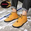 Walking Waterproof 326 Snow Boots Shoes Men Winter Barefoot Ankle 36-46 Couple Outdoor Hiking Fur Warm Plush 72