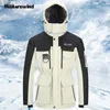 Erkek Ceketler 7xl 8xl Kış Ceket Erkekler Parkas Kadın Açık Havova Kapşonlu Rüzgar Demetleri Su Geçirmez Polar Kalın Sıcak Yürüyüş Tırmanma Katları