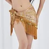 Stage Wear Embroidery Tassel Triangle Scarf Handmade Hanging Coin Sequined Waist Chain Hip Affordable Belly Dance