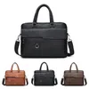 Men portföljis Bag Classical Retro Pu Leather Luxury Brand Business Handbag Male Crossbody Axla Laptop Computer Case 240313