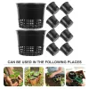 Planters 10st Nursery Pots Hydroponics Cups Mesh Net Cups Heavy Duty Lightweight Round slitsade Mesh Hydroponics Baskets For Home