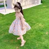 Abiti da ragazza 2024 Baby Floral Born 1 ° compleanno Battesimo Festa Lolita Bow Infant Princess Boutique Dress Bambini Colthes