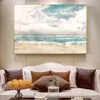 Arte della parete della tela di canapa Pittura astratta Paesaggio marino Poster e stampe Stampe su tela Immagini a parete per soggiorno Cuadros1237Q