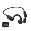 Luchtgeleiding hoofdtelefoon Bluetooth 5.2 draadloze oortelefoon Waterdichte MP3-speler Sport-headset Microfoon voor trainingen Hardlopen Rijden