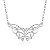 Pendants Wholesale 2014 Fashion Silver Plated Chain Big Butterfly Necklaces For Women Men Jewelry SMTN646