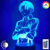 Attack på Titan för hemrumsdekor Ljus akrylbordslampa anime cool barn barn presentkapten Levi Ackerman Figure Night Light 203392