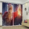 Customizable Modern 3D Blackout Curtains el happy new year Christmas Theme Pattern Thicken Bedroom Curtains for Living Room265J
