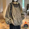 Stijl Stormtrooper Amerikaans waterdicht jack, winterpluche en verdikte trend losse werkkleding met capuchon, casual modemerk herenkledingstijl