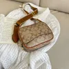 Cheap Wholesale 50% Off New Designer Handbags Olay New Stripe Dempsey Camera Bag Canvas Panel Leather Square