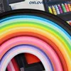 Inne sztuki i rzemiosło 260 Pasek Rainbow Paper Paski Zestaw 3 mm 39 cm Prezent kwiatowy na rzemiosło DIY