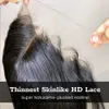 ベビーヘアボディウェーブレースフロントウィッグGlueless Pre-Plucked Lace Wigs Transparent Lace Front Human Hair Wigs for Women Brazilian Remy