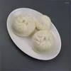 Dekorativa blommor Y1ub Simulerade bullar Stoppade fyllda PVC dekorer Artificial Kitchen Toy Fake Chinese Breakfast Model Display Props