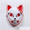 Party Masks Demon Slayer Tanjirou Mask Sabito Mascarilla Makomo Cosplay Masques Halloween Costume Mascaras Led Ship Drop Delivery Home OTG8Q