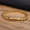 ZORCVENS Punk Vintage 6MM Stainless Steel Wheat Curb Link Chain Bracelets for Men Male Wristband Jewelry Gifts 240227